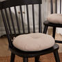 Traditional Round Grey Seat Pads, thumbnail 1 of 2