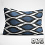 Bohemian Blue And Black 100% Cotton Ikat Cushion Cover, thumbnail 1 of 5