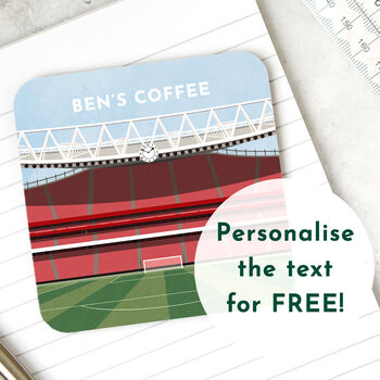 Illustrated Football Stadium Coaster Gift Request Any Stadium, 3 of 8