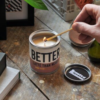 'Better Latté Than Never' Coffee Scented Candle, 2 of 5