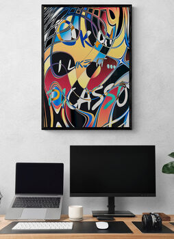 'Okay I Like It… Picasso', Abstract Quote Art, 2 of 12