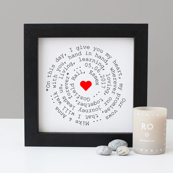Personalised Wedding Vows Gift, 2 of 3