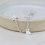 Sterling Silver Star And Moon Charm Bracelet, thumbnail 3 of 5