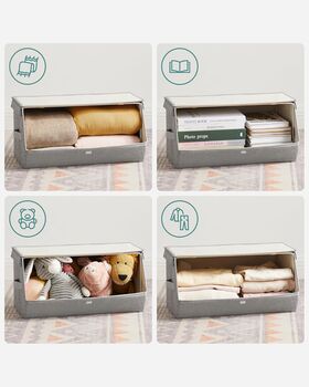 Four Piece Storage Boxes With Lids Stackable, 6 of 9