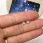 Graduation Well Done Sterling Silver Tiny Star Earrings, thumbnail 7 of 12