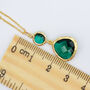 Green Long Droplet Pendant Necklace, thumbnail 2 of 4