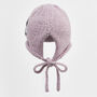 Forget Me Not Knitted Lilac Bonnet, thumbnail 3 of 4