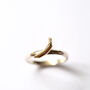 Banana Ring In Silver And 9ct Gold, thumbnail 1 of 6