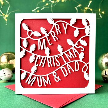 Personalised Christmas Lights Christmas Card, 3 of 6