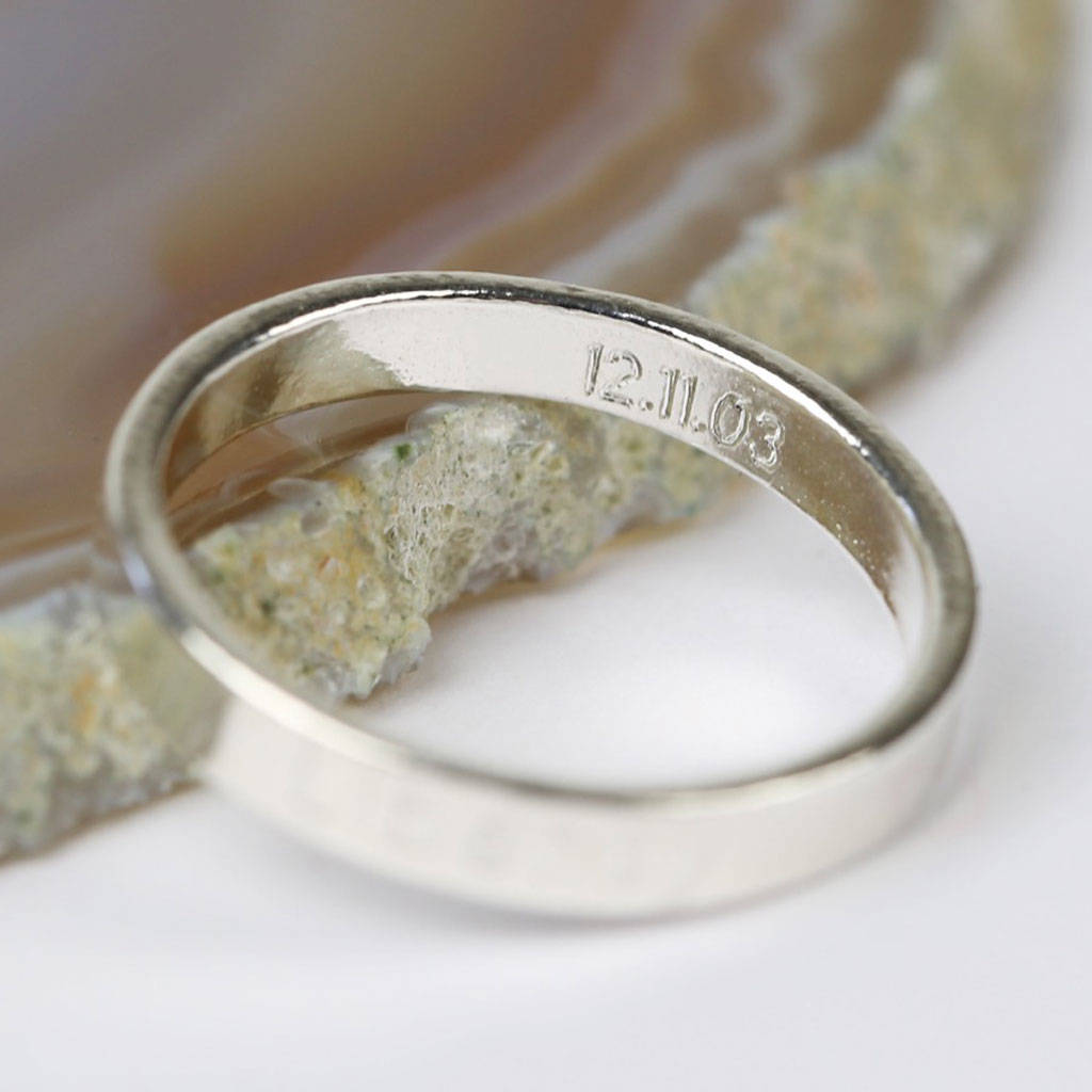 personalised engraved sterling silver name ring by lisa angel ...