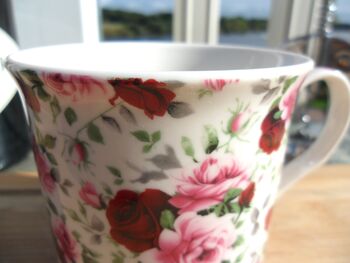 Set Of Six China Palace Mugs In Summertime Chintz Design, 8 of 11