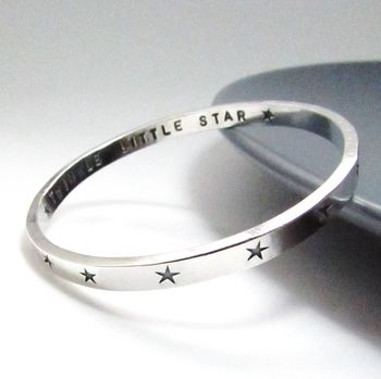 Personalised Baby Or Child Bangle With Stars, 2 of 2