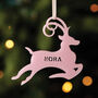 Personalised Reindeer Or Sleigh Christmas Decoration, thumbnail 3 of 5