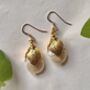 The Agatha Earrings Baroque Freshwater Coin Pearl Bridal Leaf Earrings, thumbnail 1 of 10
