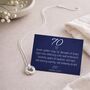 70th Birthday Sterling Silver Seven Ring Pendant Necklace, thumbnail 1 of 6