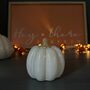 Ceramic White Pumpkin Halloween Decoration 9.5cm, thumbnail 1 of 2