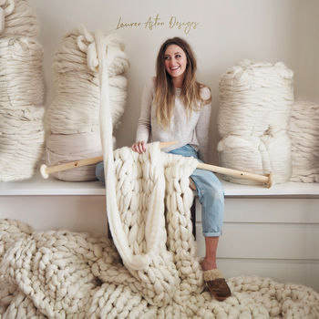 Knit Your Own Blanket Kit from Lauren Aston - Chunky knit blankets