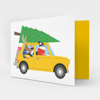 Festive Vehicle Christmas Cards Four Pack, 3 of 3