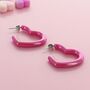 Fun Statement Valentine Heart Hoop Earrings, thumbnail 6 of 10
