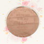 Personalised Rose Gold Circle Save The Date Magnet, thumbnail 2 of 4
