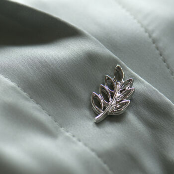 Leaf Design Gold Or Silver Colour Modesty Pin, 3 of 11