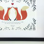 Personalised Fox Couple Print Gift, thumbnail 4 of 8