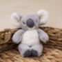 Personalised Grey And Beige Koala Bear Soft Newborn Toy, thumbnail 1 of 6