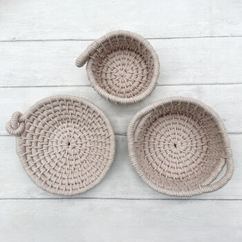 Macrame Kit, Coiled Baskets, Nude, 4 of 9