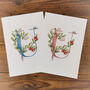 U Is For Uva Ursi Floral Initial, Personalised, thumbnail 2 of 9