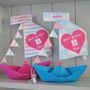 Personalised Heart Birthday Boat With Age, thumbnail 3 of 12