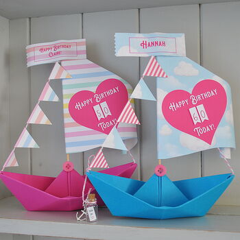 Personalised Heart Birthday Boat With Age, 3 of 12