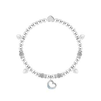 Baby Boy Sparkling Heart Charm Bracelet In Flower Box, 2 of 3
