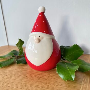 Ceramic Red Plump Santa, 4 of 6