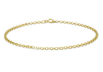 9ct Yellow Gold Fine Belcher Chain Bracelet, 3 of 6