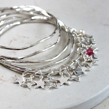 Personalised Star Bangles With Swarovski Crystals, 11 of 12