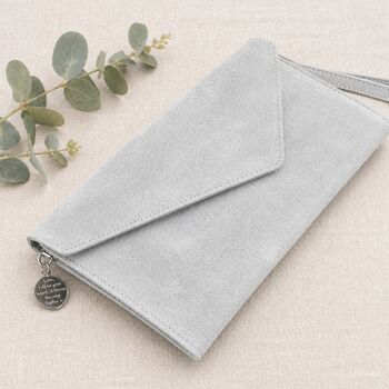 Personalised Suede Clutch Bag, 4 of 12