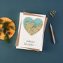 Personalised Map Heart Christmas Card, thumbnail 5 of 6