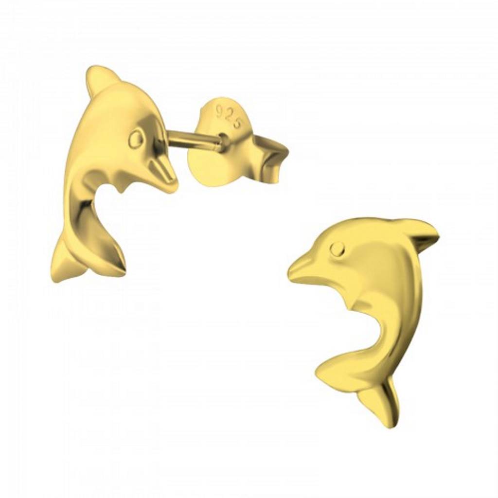 Dolphin Earrings In Sterling Silver By Lucy Loves Neko ...