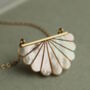 Art Deco Mother Of Pearl Scallop Necklace, thumbnail 1 of 5