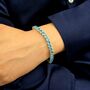 Elegant Sterling Silver Blue Topaz Tennis Bracelet, thumbnail 2 of 4