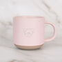 British Bulldog Engraved Pink Ceramic Tea/ Coffee Mug, thumbnail 1 of 3