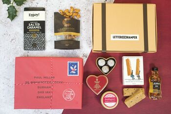 Luxury Christmas Letter Box Hamper With Gin, 3 of 11