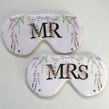 Personalised Mr And Mrs Couples Eye Mask Gift Set, 6 of 7