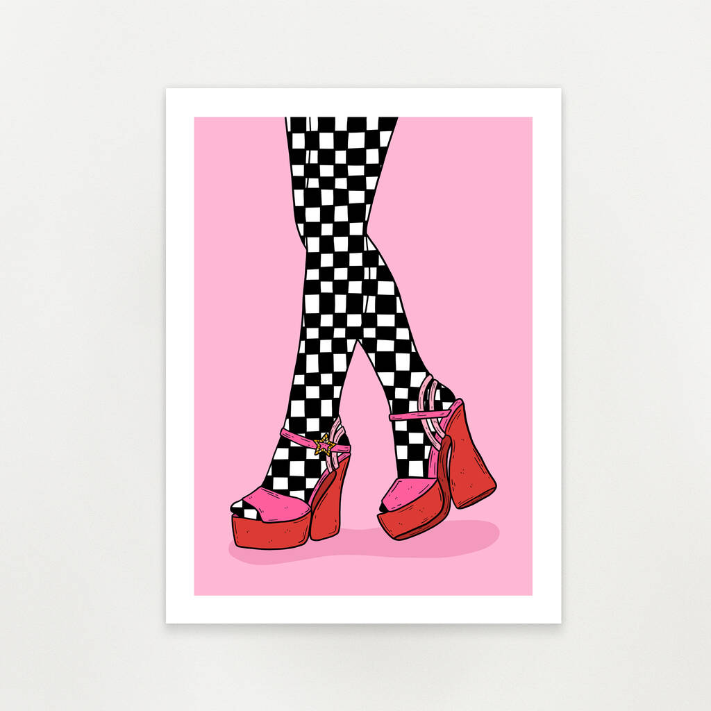 'Checkered Tights' Unframed Art Print By Arrow Gift Co ...