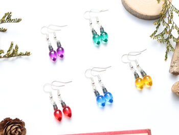 Christmas Fairy Light Drop Earrings – Mix And Match, 3 of 10