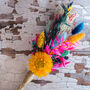 Small Dried Flower Posy In Neon Brights, thumbnail 1 of 2