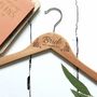 Personalised Pair Of Leaf And Foliage Wedding Hangers, thumbnail 1 of 2