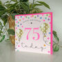 Balloon Brights 75th Birthday Card Pink, thumbnail 2 of 2