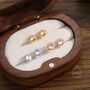 Moon Phase Moonstone Stud Earrings In Sterling Silver, thumbnail 3 of 11