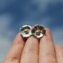 Flower Stud Earrings In Sterling Silver, thumbnail 5 of 8